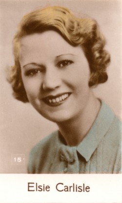 Elsie Carlisle on a 1936 C & T Bridgewater Biscuits Trading Card