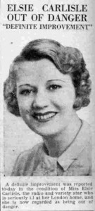Elsie Carlisle Out of Danger