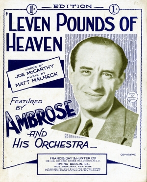 "'Leven Pounds of Heaven" sheet music featuring Ambrose