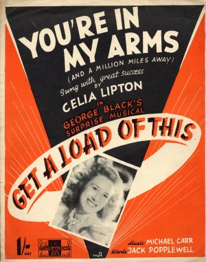 "You're in My Arms" sheet music featuring Celia Lipton