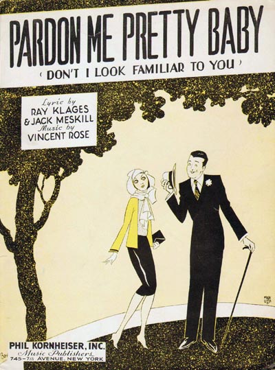 "Pardon Me, Pretty Baby" sheet music