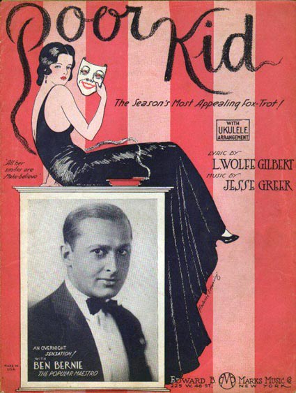 "Poor Kid" sheet music featuring Ben Bernie
