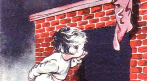 "The Little Boy That Santa Claus Forgot." Detail from sheet music.