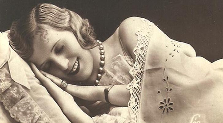 "Dreaming of Tomorrow" featured image. Detail from postcard.