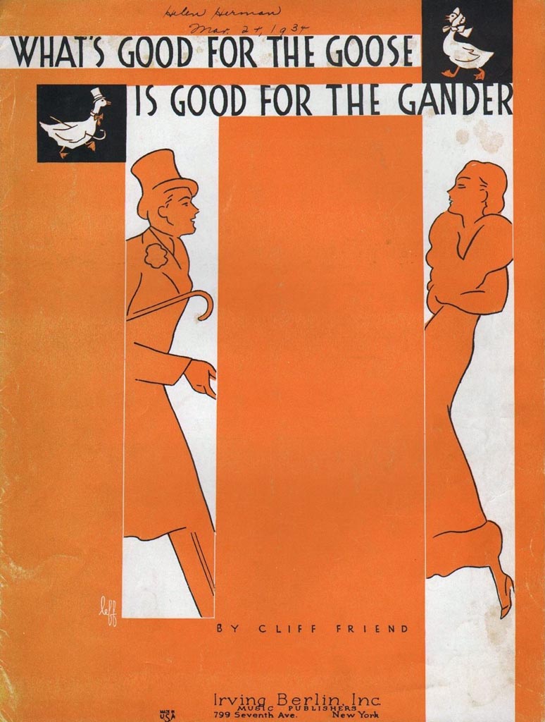 "What's Good for the Goose Is Good for the Gander" sheet music