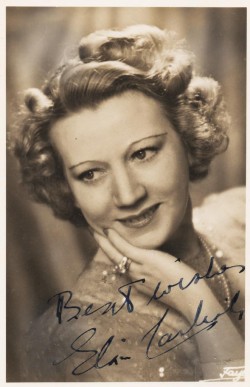 A signed photograph of Elsie Carlisle c. 1941-1942