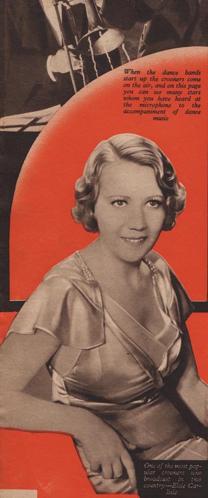 Elsie Carlisle in the center spread of the very first edition of Radio Pictorial (January 19, 1934).