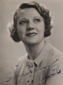 Small signed photograph of Elsie Carlisle (1936 or earlier; this photograph appears on the sheet music for the 1936 Billy Hill song "The Glory of Love")