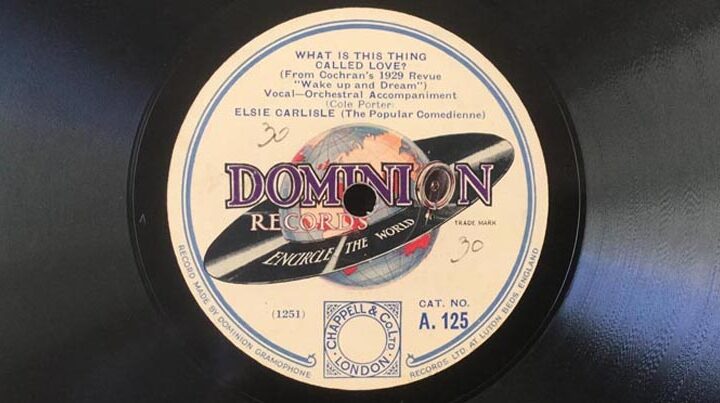 "What Is This Thing Called Love?" featured image. Dominion A. 125 label.