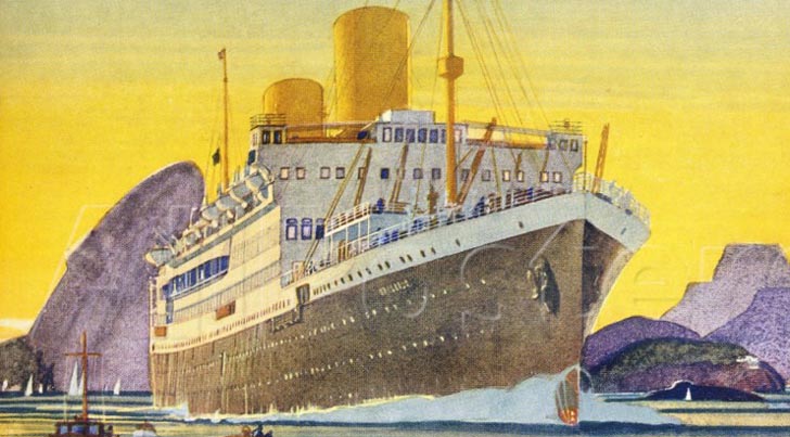 "On a Steamer Coming Over" featured image. The R.M.S. Alcantra.