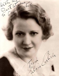 An autographed publicity photo of Elsie Carlisle addressed to Charles "Nat" Star