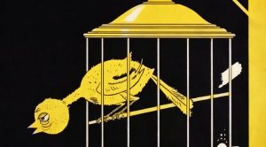 "My Canary Has Circles Under His Eyes" featured image. Detail from original sheet music.