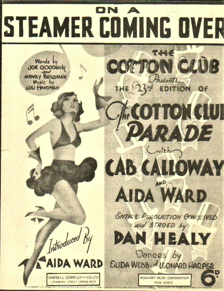 "On a Steamer Coming Over" (1933) sheet music
