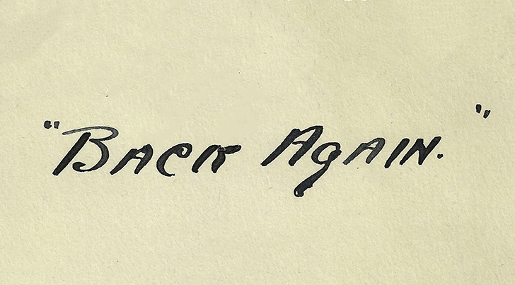 “Back Again” (1919)