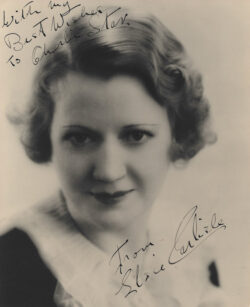 Elsie Carlisle (no later than 1935), signed photo addressed to bandleader Charles "Nat" Star. From the collection of Jonathan David Holmes.